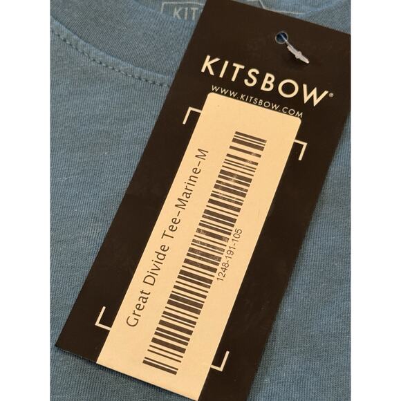 NWT Medium Kitsbow T Shirt Blue Ridge Logo Made In USA Blue Short Sleeve - Picture 4 of 11